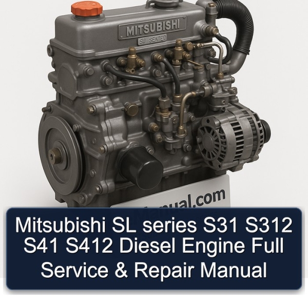 Mitsubishi SL series S31 S312 S41 S412 Diesel Engine Full Service & Repair Manual