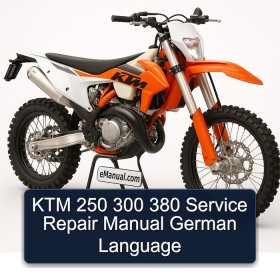 KTM 250 300 380 Service Repair Manual German Language