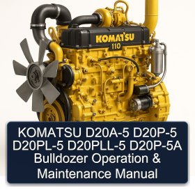 KOMATSU D20A-5 D20P-5 D20PL-5 D20PLL-5 D20P-5A Bulldozer Operation & Maintenance Manual