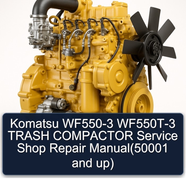 Komatsu WF550-3 WF550T-3 TRASH COMPACTOR Service Shop Repair Manual(50001 and up)