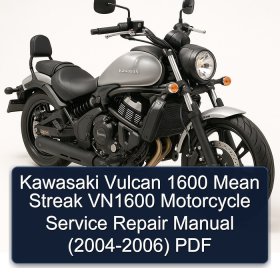 Kawasaki Vulcan 1600 Mean Streak VN1600 Motorcycle Service Repair Manual (2004-2006) PDF