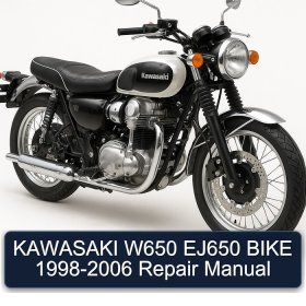 KAWASAKI W650 EJ650 BIKE 1998-2006 Repair Manual
