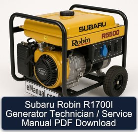 Subaru Robin R1700I Generator Technician / Service Manual PDF Download