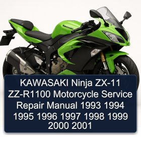 KAWASAKI Ninja ZX-11 ZZ-R1100 Motorcycle Service Repair Manual 1993 1994 1995 1996 1997 1998 1999 2000 2001
