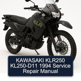 KAWASAKI KLR250 KL250-D11 1994 Service Repair Manual