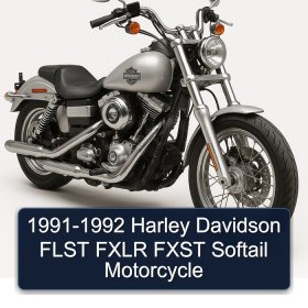 1991-1992 Harley Davidson FLST FXLR FXST Softail Motorcycle