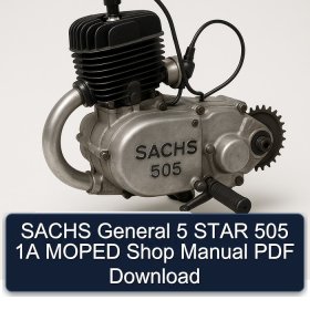 SACHS General 5 STAR 505 1A MOPED Shop Manual PDF Download