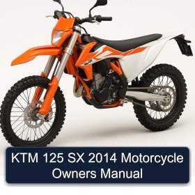 KTM 125 SX 2014 Motorcycle Owners Manual