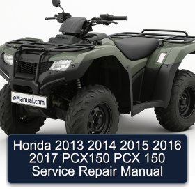 Honda 2013 2014 2015 2016 2017 PCX150 PCX 150 Service Repair Manual