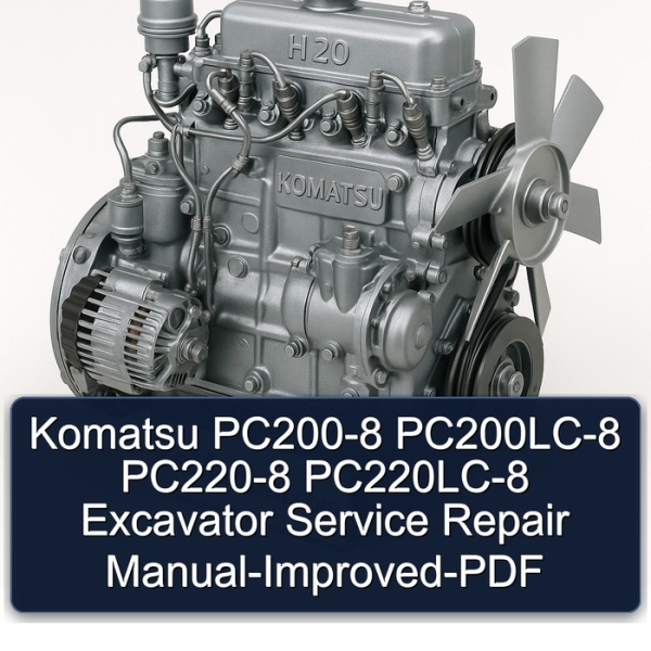 Komatsu PC200-8 PC200LC-8 PC220-8 PC220LC-8 Excavator Service Repair Manual-Improved-PDF