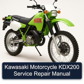 Kawasaki Motorcycle KDX200 Service Repair Manual