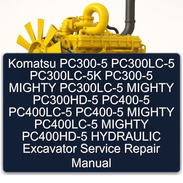 Komatsu PC300-5 PC300LC-5 PC300LC-5K PC300-5 MIGHTY PC300LC-5 MIGHTY PC300HD-5 PC400-5 PC400LC-5 PC400-5 MIGHTY PC400LC-5 MIGHTY PC400HD-5 HYDRAULIC Excavator Service Repair Manual