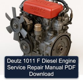 Deutz 1011 F Diesel Engine Service Repair Manual PDF Download