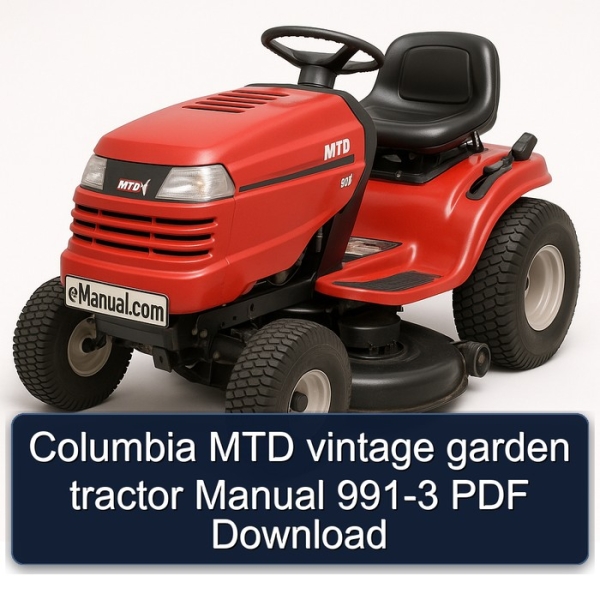 Columbia MTD vintage garden tractor Manual 991-3 PDF Download