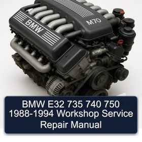 BMW E32 735 740 750 1988-1994 Workshop Service Repair Manual