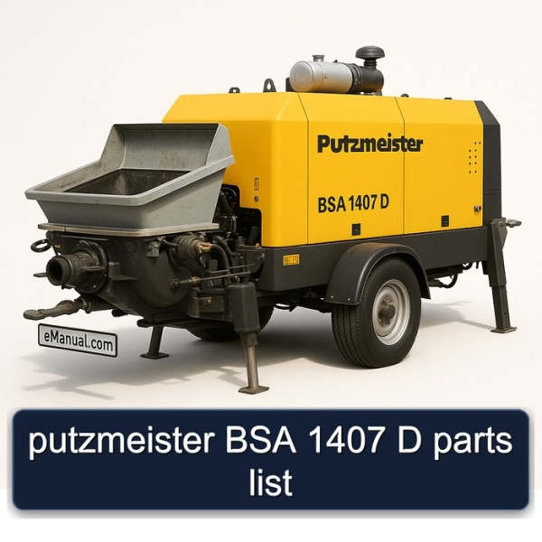 putzmeister BSA 1407 D parts list