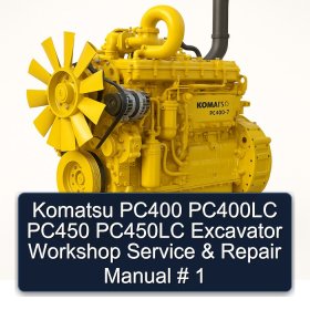 Komatsu PC400 PC400LC PC450 PC450LC Excavator Workshop Service & Repair Manual # 1