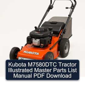 Kubota M7580DTC Tractor Illustrated Master Parts List Manual PDF Download