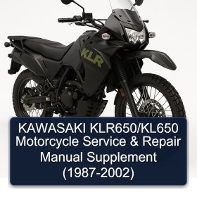 KAWASAKI KLR650/KL650 Motorcycle Service & Repair Manual Supplement (1987-2002)