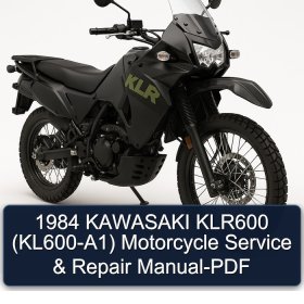 1984 KAWASAKI KLR600 (KL600-A1) Motorcycle Service & Repair Manual-PDF
