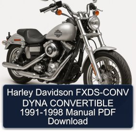 Harley Davidson FXDS-CONV DYNA CONVERTIBLE 1991-1998 Manual PDF Download