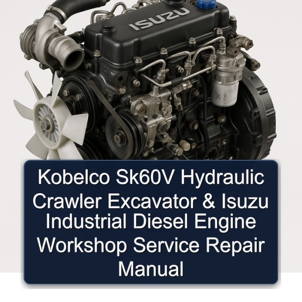 Kobelco Sk60V Hydraulic Crawler Excavator & Isuzu Industrial Diesel Engine Workshop Service Repair Manual