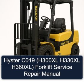 Hyster C019 (H300XL H330XL H360XL) Forklift Service Repair Manual