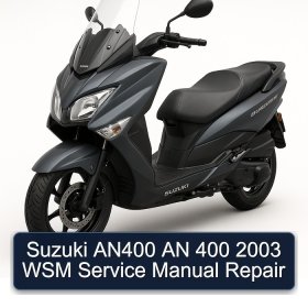 Suzuki AN400 AN 400 2003 WSM Service Manual Repair