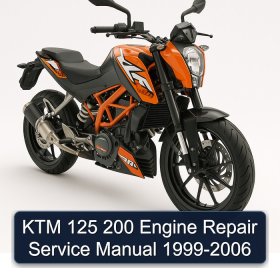 KTM 125 200 Engine Repair Service Manual 1999-2006