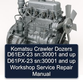 Komatsu Crawler Dozers D61EX-23 sn:30001 and up D61PX-23 sn:30001 and up Workshop Service Repair Manual