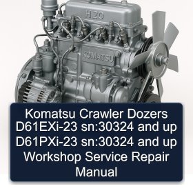 Komatsu Crawler Dozers D61EXi-23 sn:30324 and up D61PXi-23 sn:30324 and up Workshop Service Repair Manual