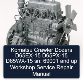 Komatsu Crawler Dozers D65EX-15 D65PX-15 D65WX-15 sn: 69001 and up Workshop Service Repair Manual