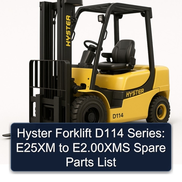 Hyster Forklift D114 Series: E25XM to E2.00XMS Spare Parts List