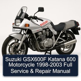 Suzuki GSX600F Katana 600 Motorcycle 1998-2003 Full Service & Repair Manual