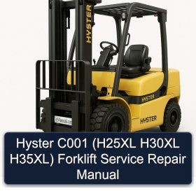 Hyster C001 (H25XL H30XL H35XL) Forklift Service Repair Manual