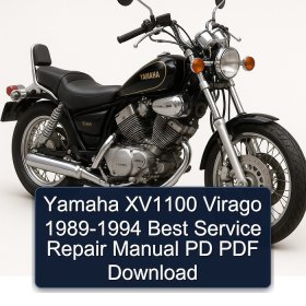 Yamaha XV1100 Virago 1989-1994 Best Manual de servicio y reparación PD PDF Download