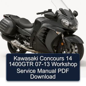 Kawasaki Concours 14 1400GTR 07-13 Workshop Service Manual PDF Download
