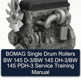 BOMAG Single Drum Rollers BW 145 D-3/BW 145 DH-3/BW 145 PDH-3 Service Training Manual