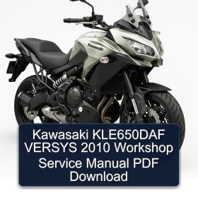 Kawasaki KLE650DAF VERSYS 2010 Workshop Service Manual PDF Download