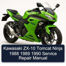 Kawasaki ZX-10 Tomcat Ninja 1988 1989 1990 Service Repair Manual