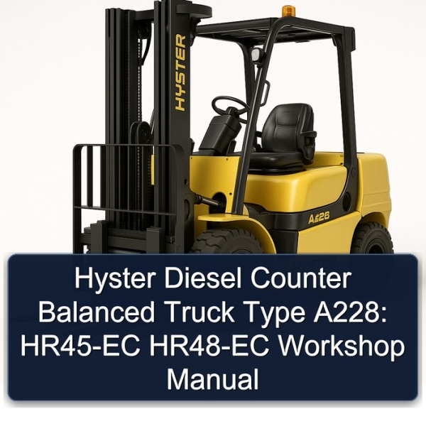 Hyster Diesel Counter Balanced Truck Type A228: HR45-EC HR48-EC Workshop Manual