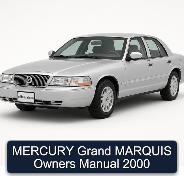 MERCURY Grand MARQUIS Owners Manual 2000