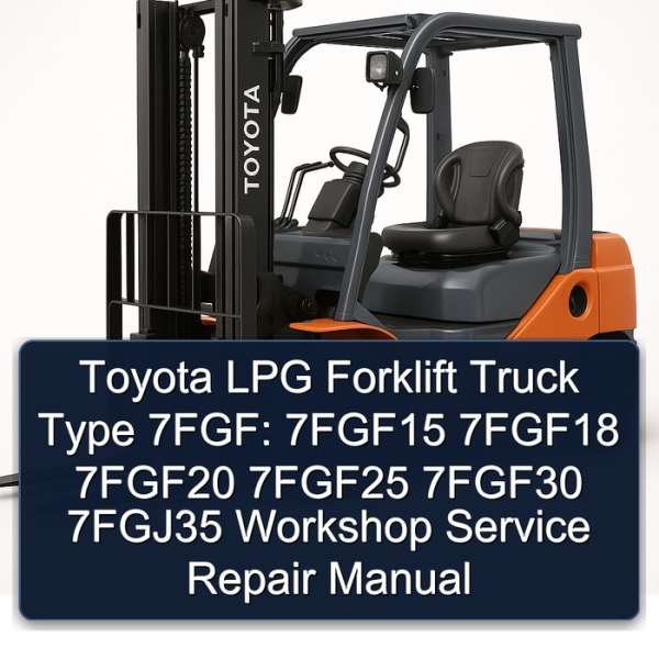 Toyota LPG Forklift Truck Type 7FGF: 7FGF15 7FGF18 7FGF20 7FGF25 7FGF30 7FGJ35 Workshop Service Repair Manual
