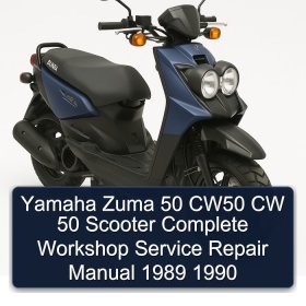 Yamaha Zuma 50 CW50 CW 50 Scooter Complete Workshop Service Repair Manual 1989 1990