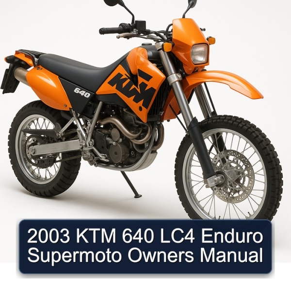 2003 KTM 640 LC4 Enduro Supermoto Owners Manual