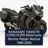KAWASAKI 1000GTR CONCOURS Motorcycle Service Repair Manual 1986-2000