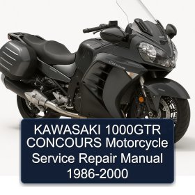 KAWASAKI 1000GTR CONCOURS Motorcycle Service Repair Manual 1986-2000