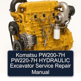 Komatsu PW200-7H PW220-7H HYDRAULIC Excavator Service Repair Manual