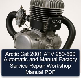 Arctic Cat 2001 ATV 250-500 Automatic and Manual Factory Service Repair Workshop Manual PDF