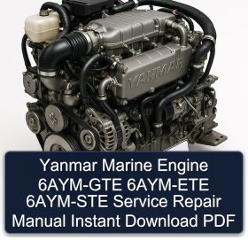 Yanmar Marine Engine 6AYM-GTE 6AYM-ETE 6AYM-STE Service Repair Manual Instant Download PDF